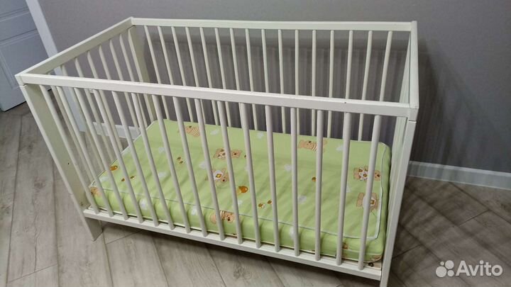 Детская кровать IKEA с матрасом 120 60