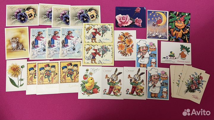 Открытки советские художники Четвериков, Манилова