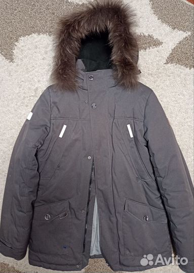 Парка зимняя с натуральным мехом на подростка