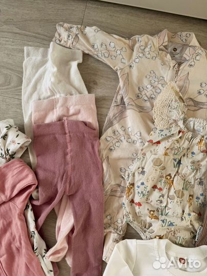 Детские вещи для девочки пакетом 68-74