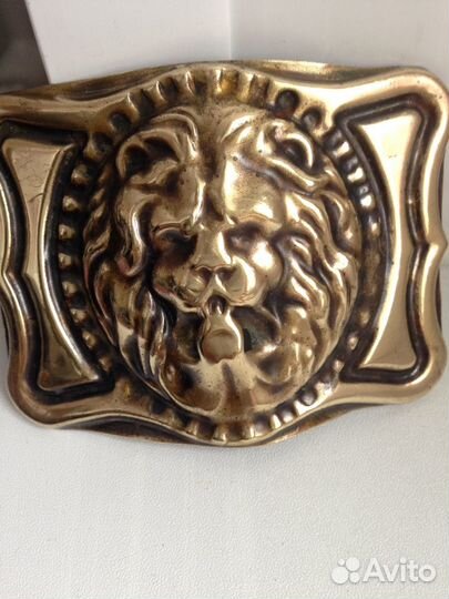 Пряжка бляха латунь 10*6 сантиметров винтаж