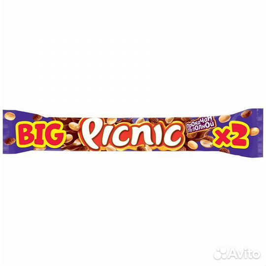 Шоколадный батончик Picnic Big 76г (опт)