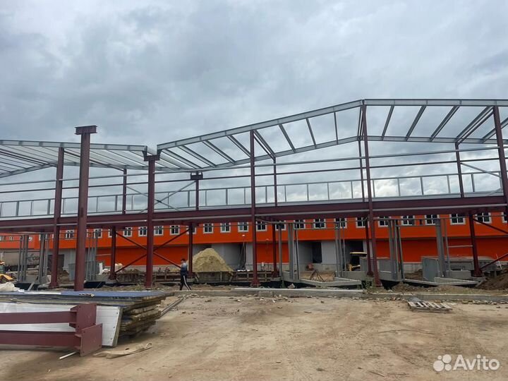 Каркасный быстровозводимый ангар