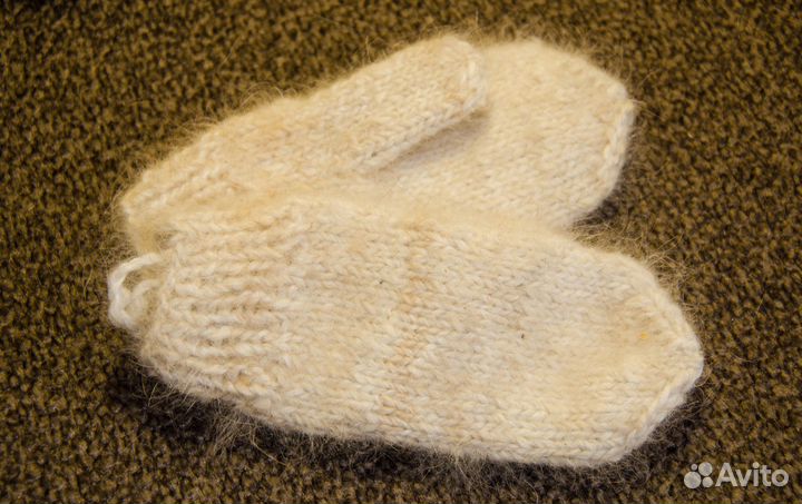 Варежки пуховые. кролик