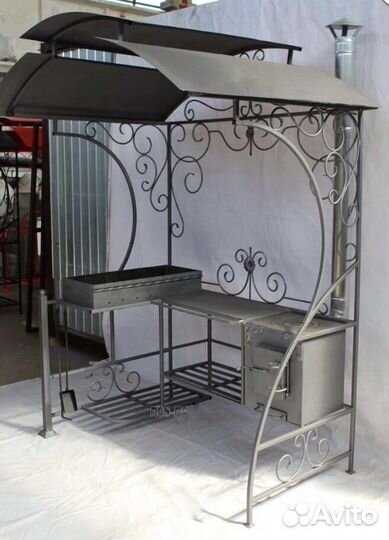 Мангал с печкой