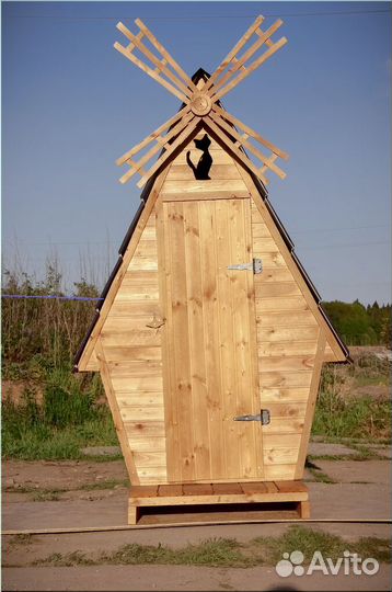 Дачный туалет деревянный SHP797