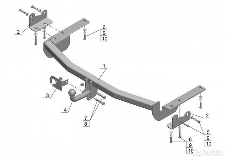 Фаркоп Lexus RX300/RX400H с 2005 г