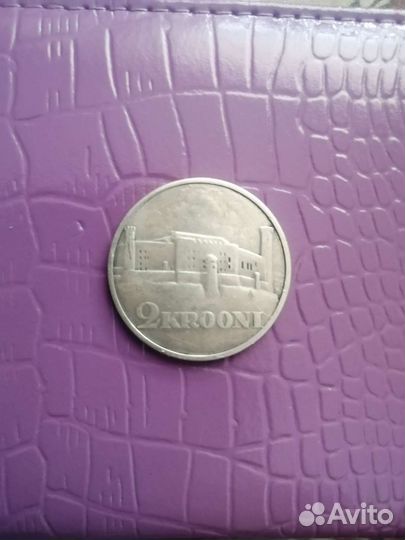 Монета 2 кроны серебро 1930 год