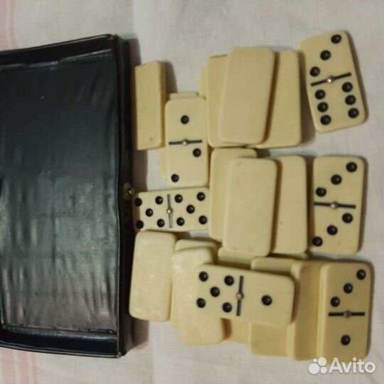Домино костяные в футляре СССР