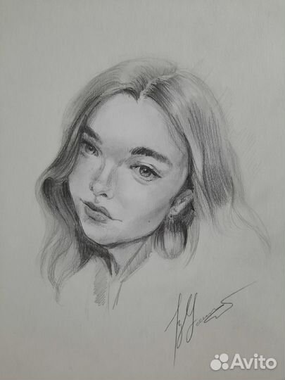 Портрет по фото карандашом