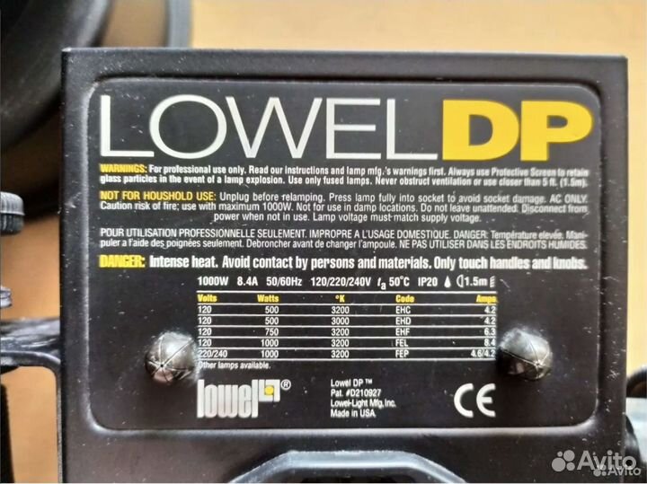 Источник постоянного света Lowel DP