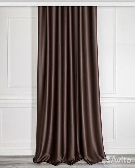 Шторы блэкаут Амадео каштановый новые пошив