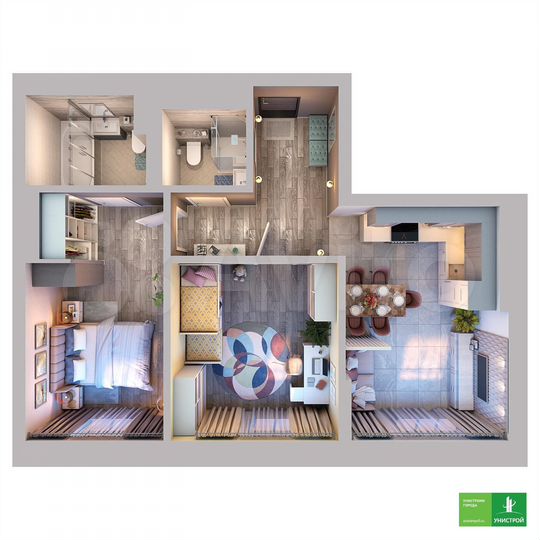 2-к. квартира, 69,4 м², 11/27 эт.