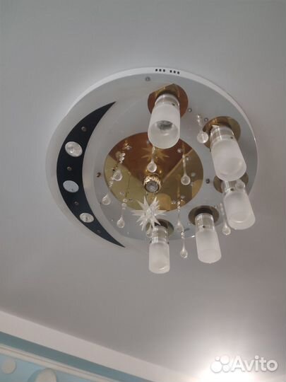 Люстра потолочная светодиодная с пультом бу