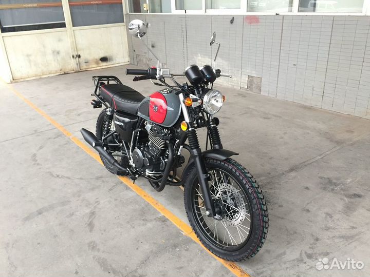 Мотоцикл Мотомир combat scrambler 400 красный/чёрн