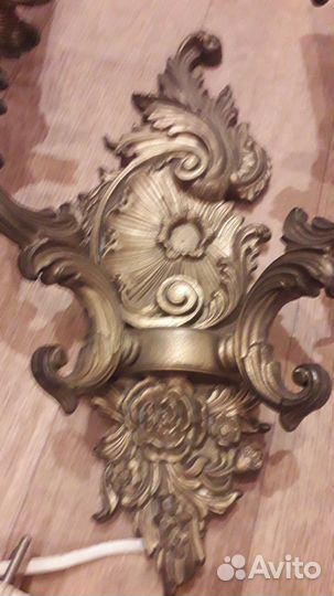 Старинный бронзовый подсвечник
