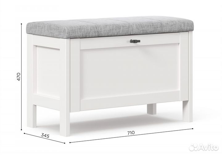 Тумба с пуфом Бланко