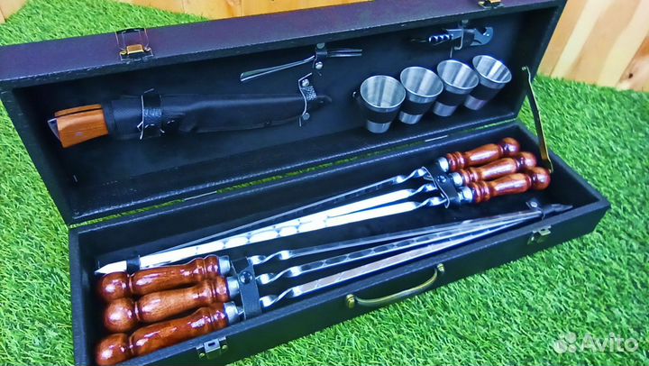 Набор шампуров подарочный