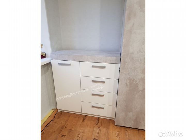 Комод (0,9м) бетон светлый (бетон темный, сонома