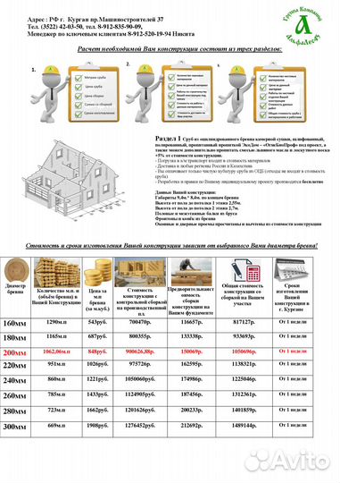 Дома из оцилиндрованного бревна. Проекты и цены