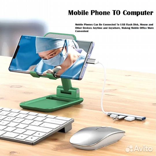 USB HUB Type-C, 4 порта USB 3*2.0 и 1*3.0