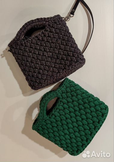 Сумки корзинки шоперы ручной работы. Вязание