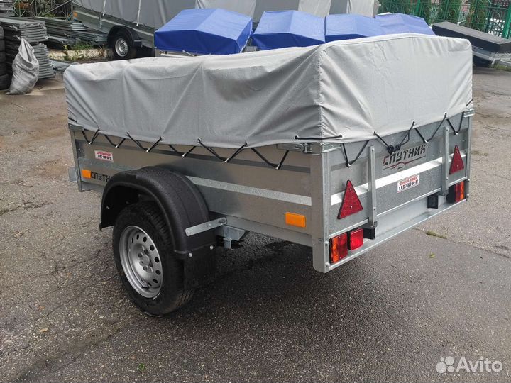 Прицеп Спутник Zn 1912/37 низкий тент