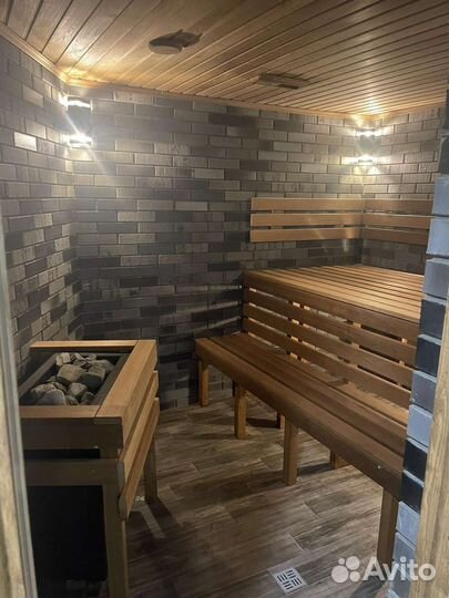 Баня сауна с бассейном