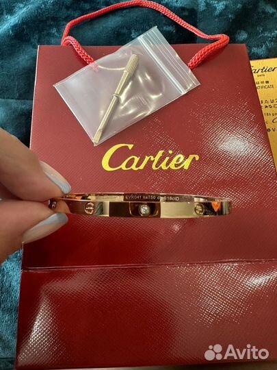 Браслет cartier love тонкий