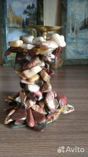 Подсвечники из камней