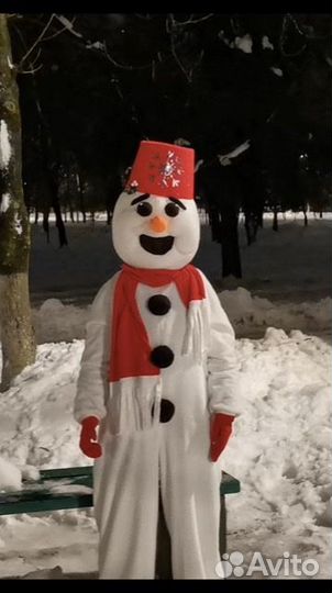 Костюм снеговика взрослый на прокат