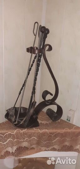 Кованый каминный набор