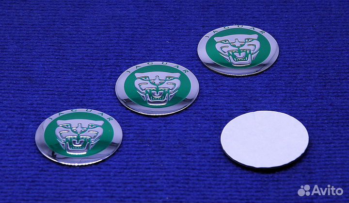 Комплект 3D наклеек колпачок диска Jaguar 56 мм зе