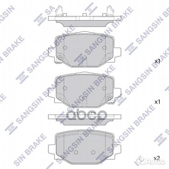 Колодки торм.дисковые Hi-Q sp4367 Sangsin brake