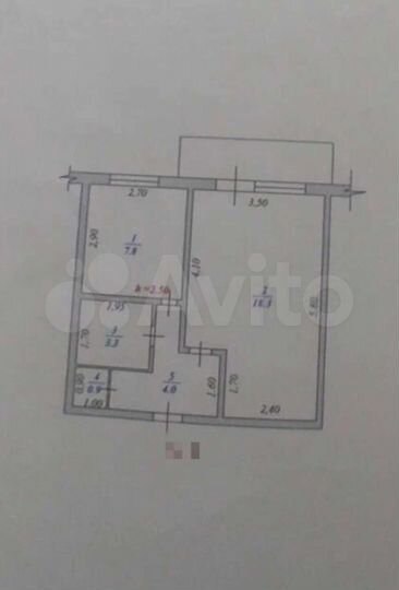 1-к. квартира, 37 м², 1/2 эт.