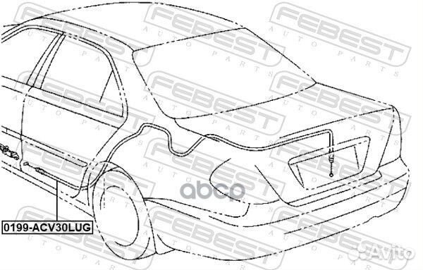 Тросик замка открывания багажника Toyota Camry