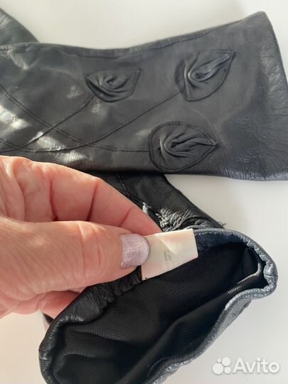 Перчатки женские кожаные