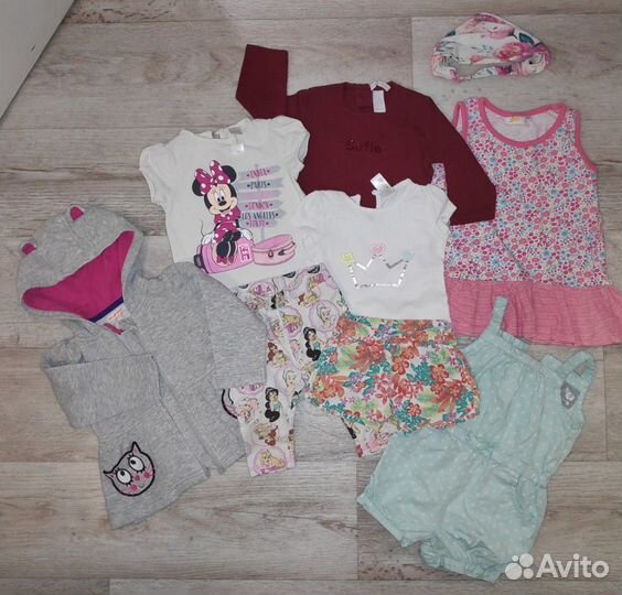 Пакет летних вещей для девочки на 1 год