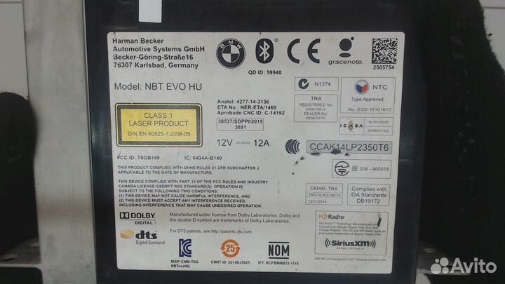 Магнитола BMW X5 F15, 2018