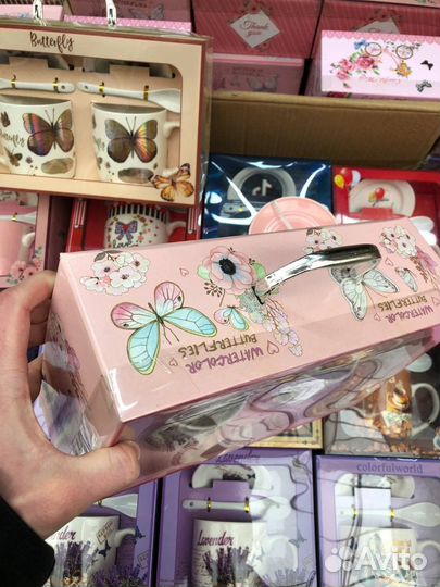 Набор кружки на 2 персоны чайный новый