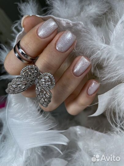 Маникюр гель лак наращивание