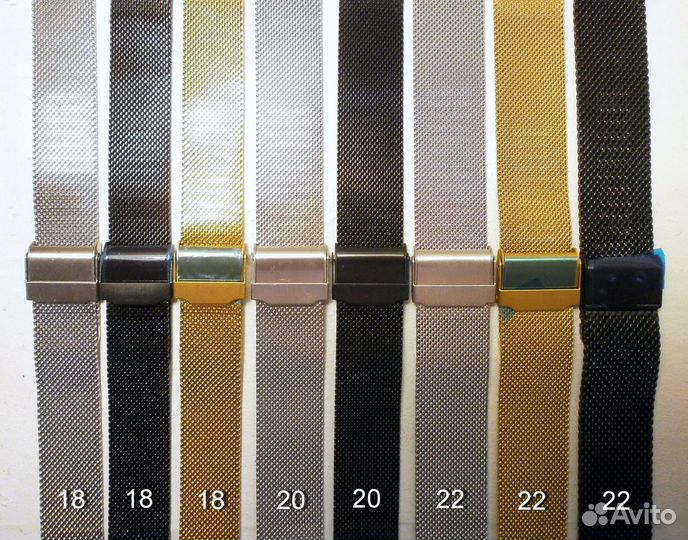 Браслеты для часов, миланское плет. 18,20,22,24,26