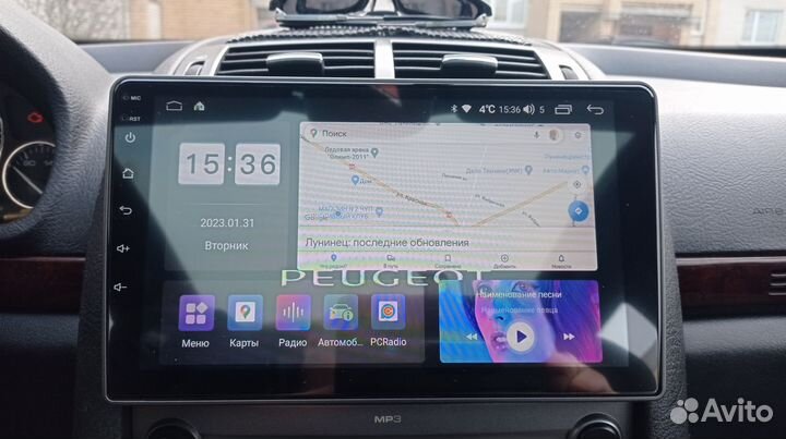 Магнитола Android Peugeot 407 IPS экран новая