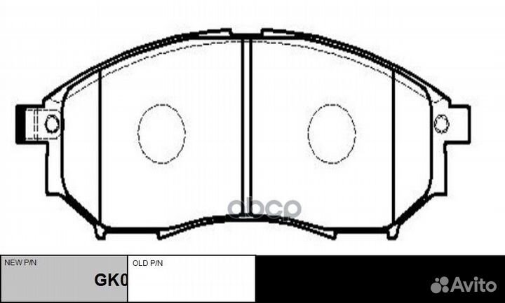 Колодки тормозные дисковые nissan GK0727 ckn-12