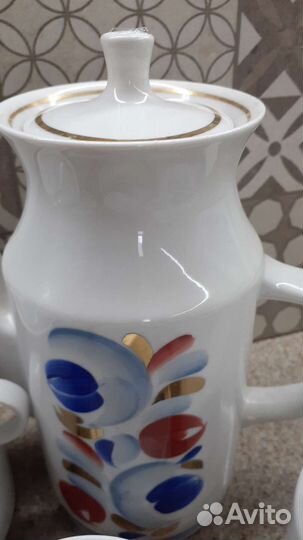 Сервиз кофейный Довбыш. 1950 ые годы. Винтаж СССР