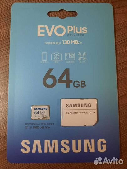 Карта памяти MicroSD 64gb samsung