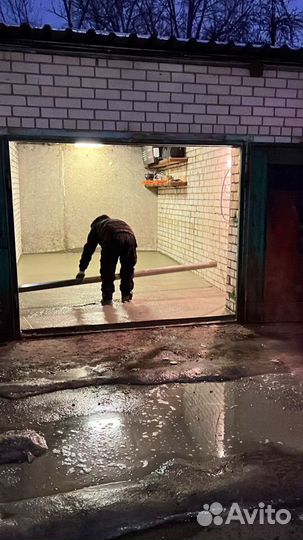 Ремонт гаража Стяжка пола