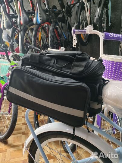 Сумка на багажник велосипеда с дождевиком