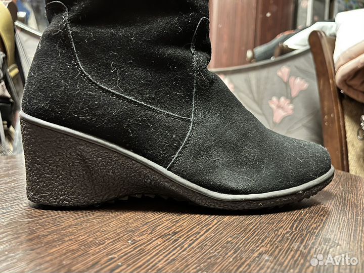 Сапоги женские, зимние, натуральная замша