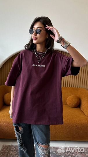 Футболка Acne Studios оверсайз трендовая (3 цаета)